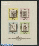 Hungary 1962 Stamp Day S/s Imperforated, Mint NH, Nature - Sport - Butterflies - Skiing - Stamp Day - Stamps On Stamps - Ungebraucht