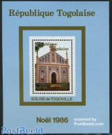 Togo 1986 Christmas S/s, Mint NH, Religion - Christmas - Churches, Temples, Mosques, Synagogues - Navidad