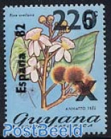 Guyana 1981 World Cup Football 1v, Overprint 220c @ 5c, Mint NH, Nature - Sport - Flowers & Plants - Football - Guiana (1966-...)