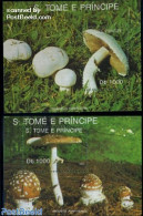 Sao Tome/Principe 1992 Mushrooms 2 S/s, Mint NH, Nature - Mushrooms - Champignons