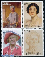 Togo 1995 Queen Mother 4v [+] Or [:::], Mint NH, History - Kings & Queens (Royalty) - Case Reali