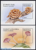 Togo 1995 Mushrooms 2 S/s, Mint NH, Nature - Mushrooms - Paddestoelen