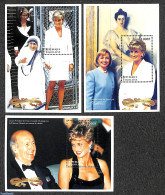 Togo 1997 Princess Diana 3 S/s, Mint NH, History - Charles & Diana - Kings & Queens (Royalty) - Case Reali