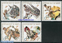 Niger 1990 Olympic Games Barcelona 5v, Mint NH, Nature - Sport - Horses - Athletics - Olympic Games - Athlétisme