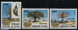 Niger 1985 Trees 3v, Mint NH, Nature - Trees & Forests - Rotary Club