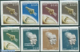 Paraguay 1962 Space Exploration 8v Imperforated, Mint NH, Transport - Space Exploration - Paraguay