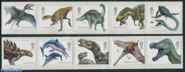 Great Britain 2013 Prehistoric Animals 10v S-a, Mint NH, Nature - Prehistoric Animals - Unused Stamps