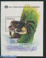 Angola 1998 Int. Ocean Year S/s, Goniopsis Sp., Mint NH, Nature - Shells & Crustaceans - Crabs And Lobsters - Mundo Aquatico