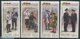 Russia 2013 Uniforms 4v, Mint NH, Nature - Transport - Various - Horses - Motorcycles - Ships And Boats - Trams - Poli.. - Motorbikes