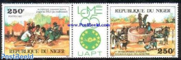 Niger 1985 Philexfrance 2v+tab [:T:] (center Tab May Vary), Mint NH, Health - Various - Disabled Persons - Toys & Chil.. - Handicap