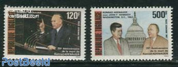 Togo 1987 Adenauer/Kennedy 2v, Mint NH, History - American Presidents - Germans - Politicians - Togo (1960-...)