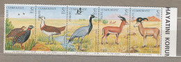 TURKEY 1979 Birds Animals Strip MNH(**) Mi 2501-2505 # Fauna 167 - Altri & Non Classificati