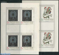 Czechoslovkia 1974 Praha Burg 2 M/ss, Mint NH, Nature - Poultry - Art - Art & Antique Objects - Other & Unclassified
