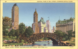 11700534 New_York_City Central Park At 59th Street Bridge Plaza Hotels Skyscrape - Autres & Non Classés