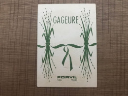 GAGEURE FORVIL Carte Parfumée - Visitekaartjes