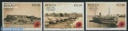 Malta 2014 World War I 3v, Mint NH, History - Nature - Transport - Flowers & Plants - Ships And Boats - World War I - Bateaux