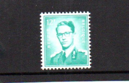 BELGIUM -1953- KING BUDOIN  12FR BLUE GREEN MINT NEVER HINGED  , SG CAT £20 - Usati