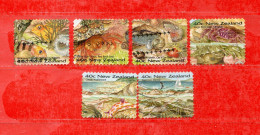 (Us8) NUOVA ZELANDA  °- 1996 - Faune MARINE. Autoadhésifs. Yvert. 1434C-1434D-1434E-1434F-1434G-1434J  . Used. - Used Stamps