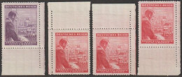 08/ Pof. 106-107, Corner Stamps - Nuevos