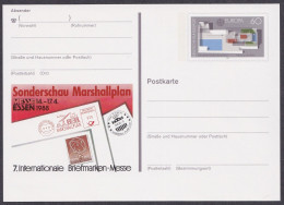 Germany, BRD 1988, Marshall Plan, Essen Messe, Mint Stationery Card - Sonstige & Ohne Zuordnung