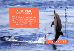 Tuvalu 2019 Striped Dolphins S/s, Mint NH, Nature - Sea Mammals - Sonstige & Ohne Zuordnung