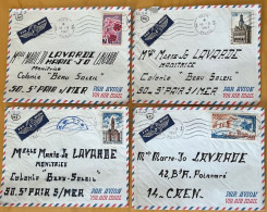 FRANCE 1967 - 4 Enveloppes Poste Navale Avec 4 Timbres Commémoratifs Différents - Seepost