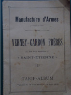 Verney-Carron Frères -  Tarif-Album  - Catalogue 1892-1893 - Saint-Etienne - Advertising