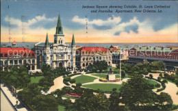 11700425 New_Orleans_Louisiana Jackson Square Cabildo Monument Saint Louis Cathe - Autres & Non Classés