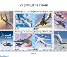 Togo 2022 Biggest Planes, Mint NH, Transport - Aircraft & Aviation - Airplanes