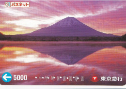 Japan Prepaid SF Card 5000 -  Mount Fuji Sunset Sunrise - Japon