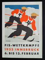 Österreich, Festpostkarte FIS- WETTKÄMPFE 1933 Mi 551 - Covers & Documents