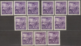 02/ Pof. 108, Colors And Shades - Unused Stamps