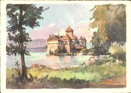 11698750 Chillon Chateau De Chillon Kuenstlerkarte Montreux - Autres & Non Classés