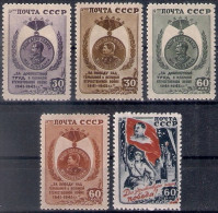 Russia 1946, Michel Nr 1003-07, MLH OG - Ongebruikt