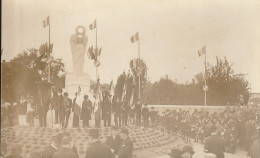 78 CPA Photo CONFLANS Saint HONORINE-carte Photo Portes Drapeau Devant Le Monument Aux Morts - Conflans Saint Honorine