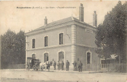 41 MONDOUBLEAU. Attelage Fiacre Carosse Devant La Gare 1904 - Andere & Zonder Classificatie