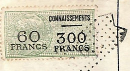 Connaissement Pour Bordeaux 1954 Avec Timbres Valeur Surch 60 Franc Sur 300 Vert - Cartas & Documentos