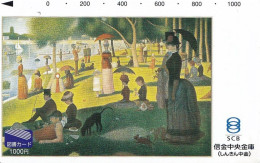 Japan Prepaid Libary Card 1000 -  Painting Seurat - Japan