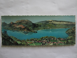 LAC D ANNECY TALLOIRES DUINGT ET LE PETIT LAC   CARTE DE 22CM X 9 CM - Annecy