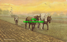 R622245 Ploughing. Weekly Tale Teller. 1910 - Wereld