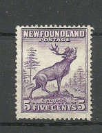 NEWFOUNDLAND CANADA Kanada 1932 Michel 176 (*) Mint No Gum Karibu - Other & Unclassified