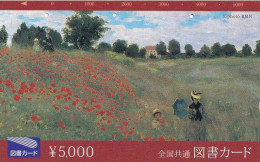 Japan Prepaid Libary Card 5000 -  Painting Monet - Japan