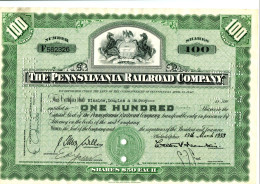 THE PENNSYLVANIA RAILROAD COMPANY; 100 Shares - Ferrovie & Tranvie