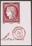 2014 -Salon Du Timbre -n° 4871 Carmin Gravé Coin De Feuille  -NEUF ** LUXE - Issu Du Feuillet CERES - Unused Stamps