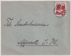 Pro Juventute Zum. 71 / Mi. 283 Einzelfrankatur Auf Brief Glaufen Von PONTRESINA Nach APPENZELL - Brieven En Documenten