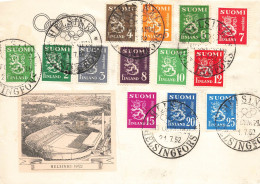 FINLANDE. FDC. OLYMPIC GAMES. HELSINKI. 21 7 52   / 2 - Briefe U. Dokumente