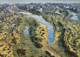 11698243 Zuerich Und Zuerichsee Panoramakarte Zuerich - Otros & Sin Clasificación