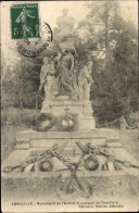 CPA Abbeville-Somme, Denkmal Von Admiral Courbet Auf Dem Friedhof - Autres & Non Classés