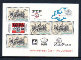 CZECHOSLOVAKIA - 1981- WIPA SOUVENIR SHEET MINT NEVER HINGED - Unused Stamps