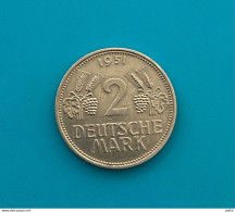 Monnaie De 2 Mark 1951D / Vendu En L’état (3) - 2 Mark